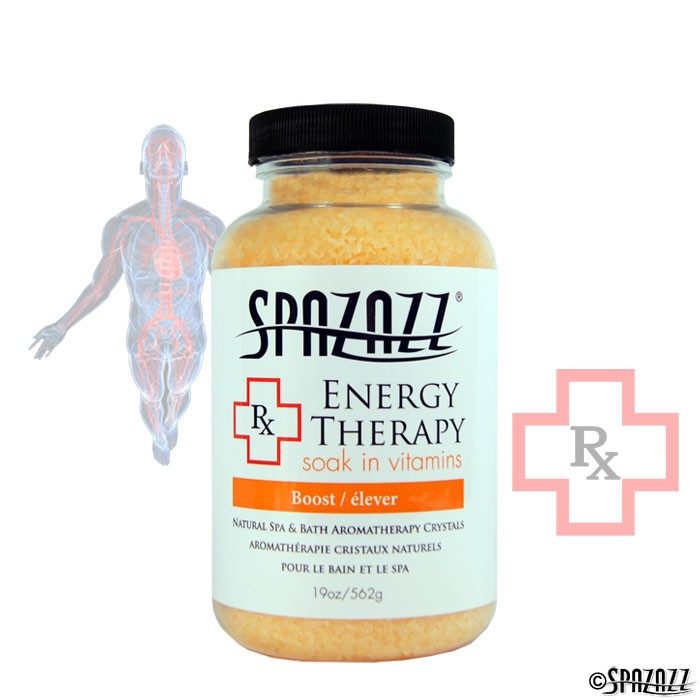 Spazazz Rx Therapy Energy Therapy Boost Crystals 19oz Container Spazazz Norge